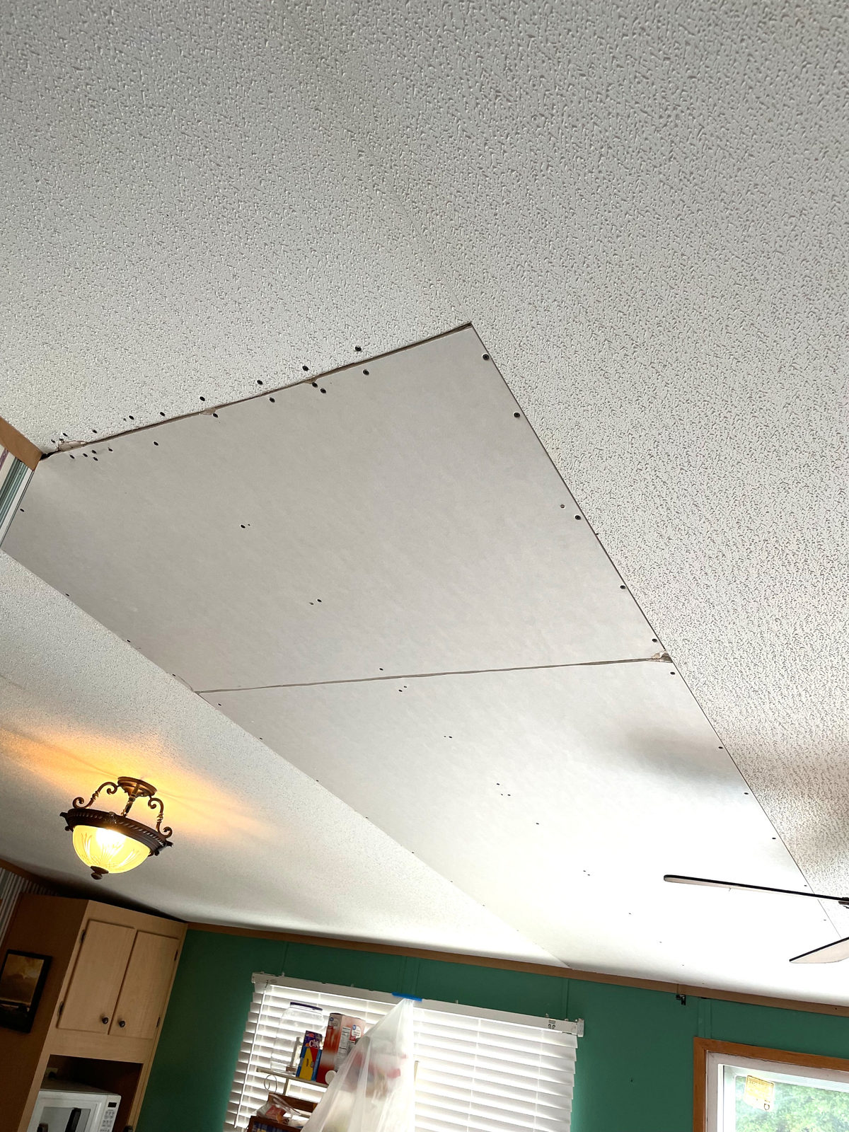 Ceiling patch and texture match